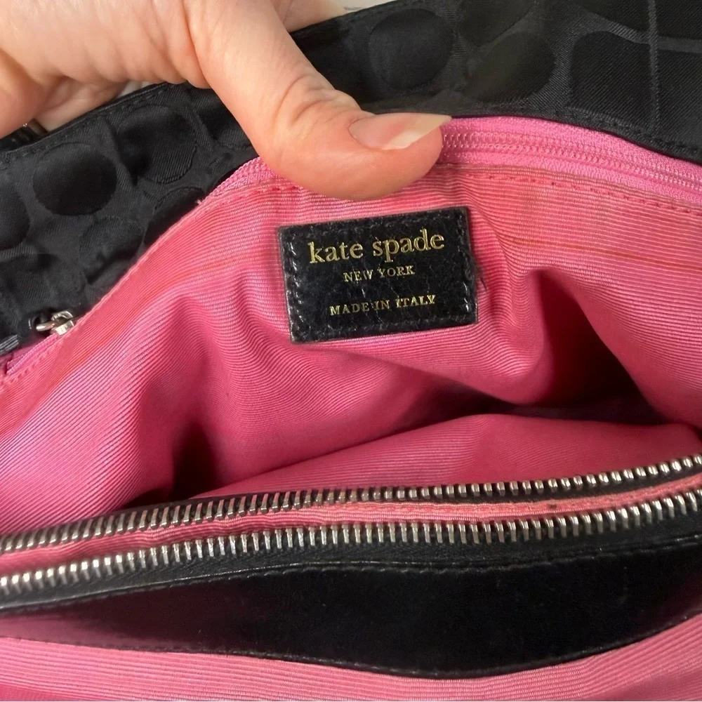 Kate Spade Vintage Black Nylon Shoulder Bag Made in Italy